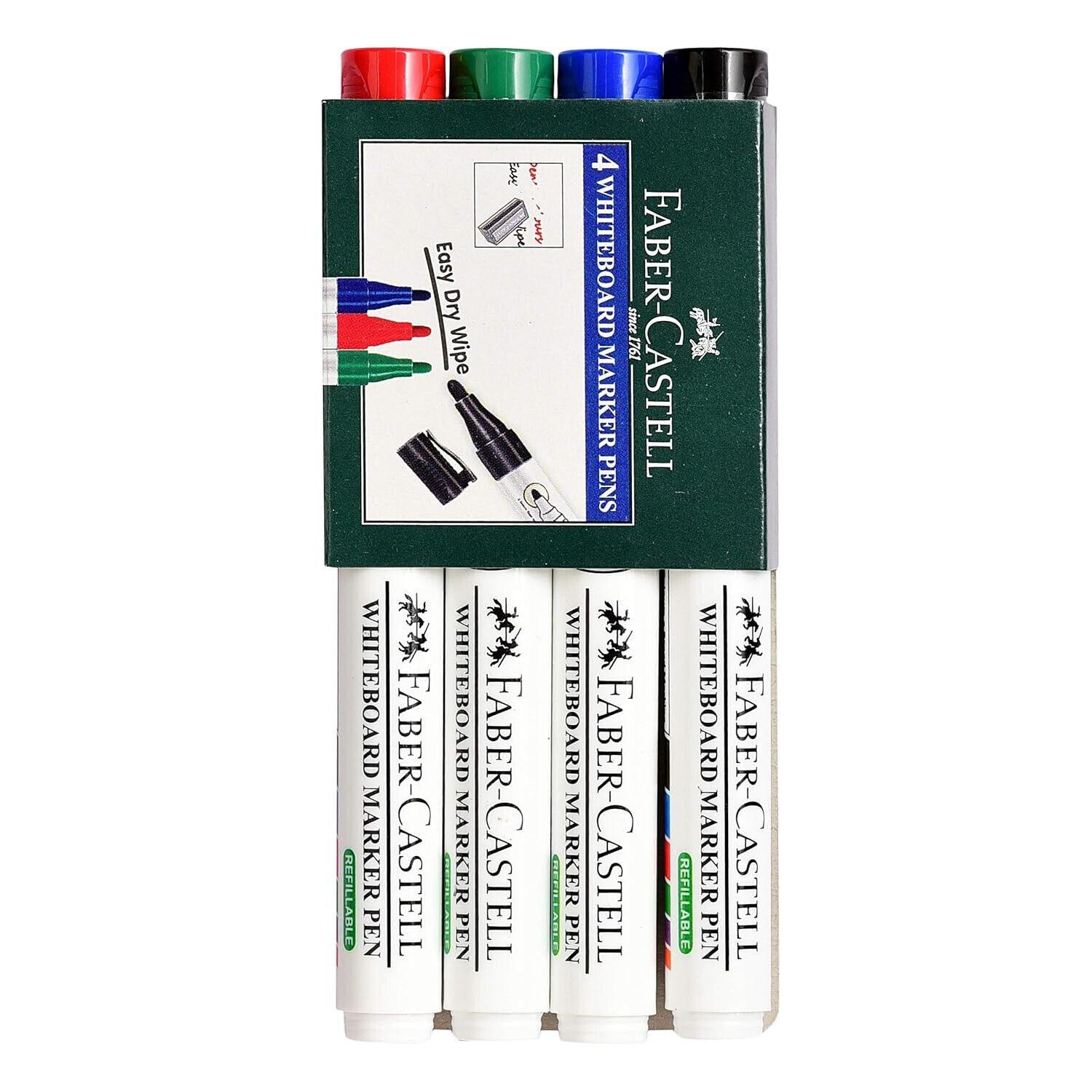 

@ Faber Castell Multicolour Whiteboard Marker Pack of 4