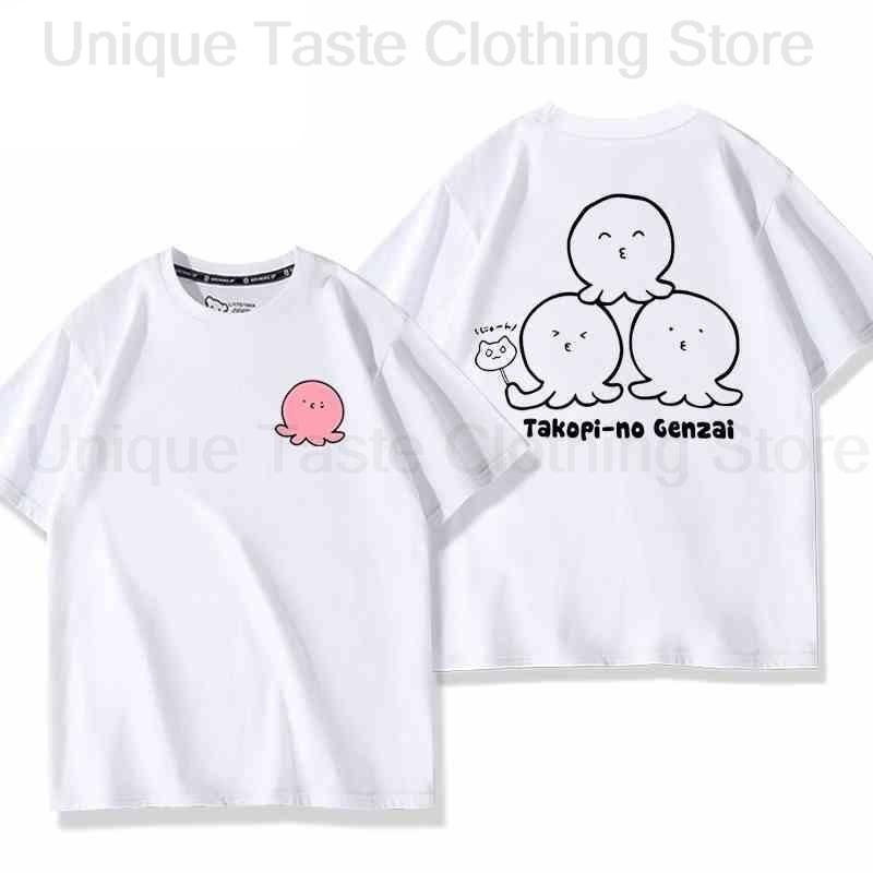 Takopis Original Sin T Shirt Fashion Cartoon Cute Tako B Print Tshirt Unisex Women High Quality Loose Cotton Short Sleeve Tee Tops