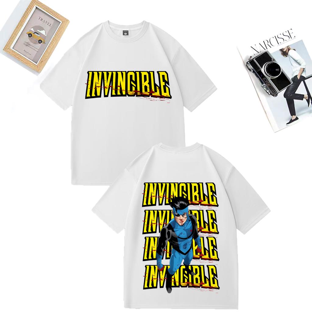 Unisexs and Womens Invincible Mark Superhero TShirt Anime Round Neck Hip Hop Style Casual  Vintage Oversized Cotton TShirts