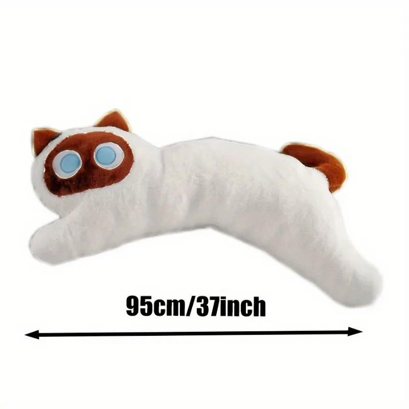 Logic Cat Doll Plush Toy Black Cat Plush Pillow Bedhead Long Pillow Dormitory Sleeping Leg Clamp Pillow Sofa Cushion Home Use