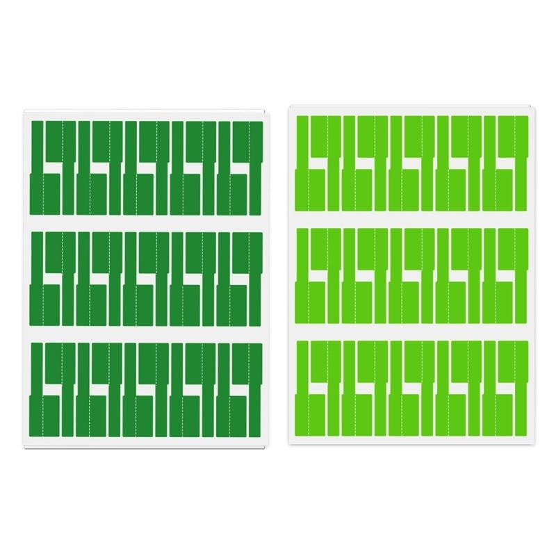 Set Of 10 PVC Wire Label with Strong Adhesive Waterproof Suitable for Printer & Handwriting In Multiple Color