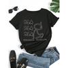 Women'S Stylish Crew Neck T-Shirts , Suitable for Machine Washing, Featuring Short Sleeves And Designed for Spring, Summer, And Autumn