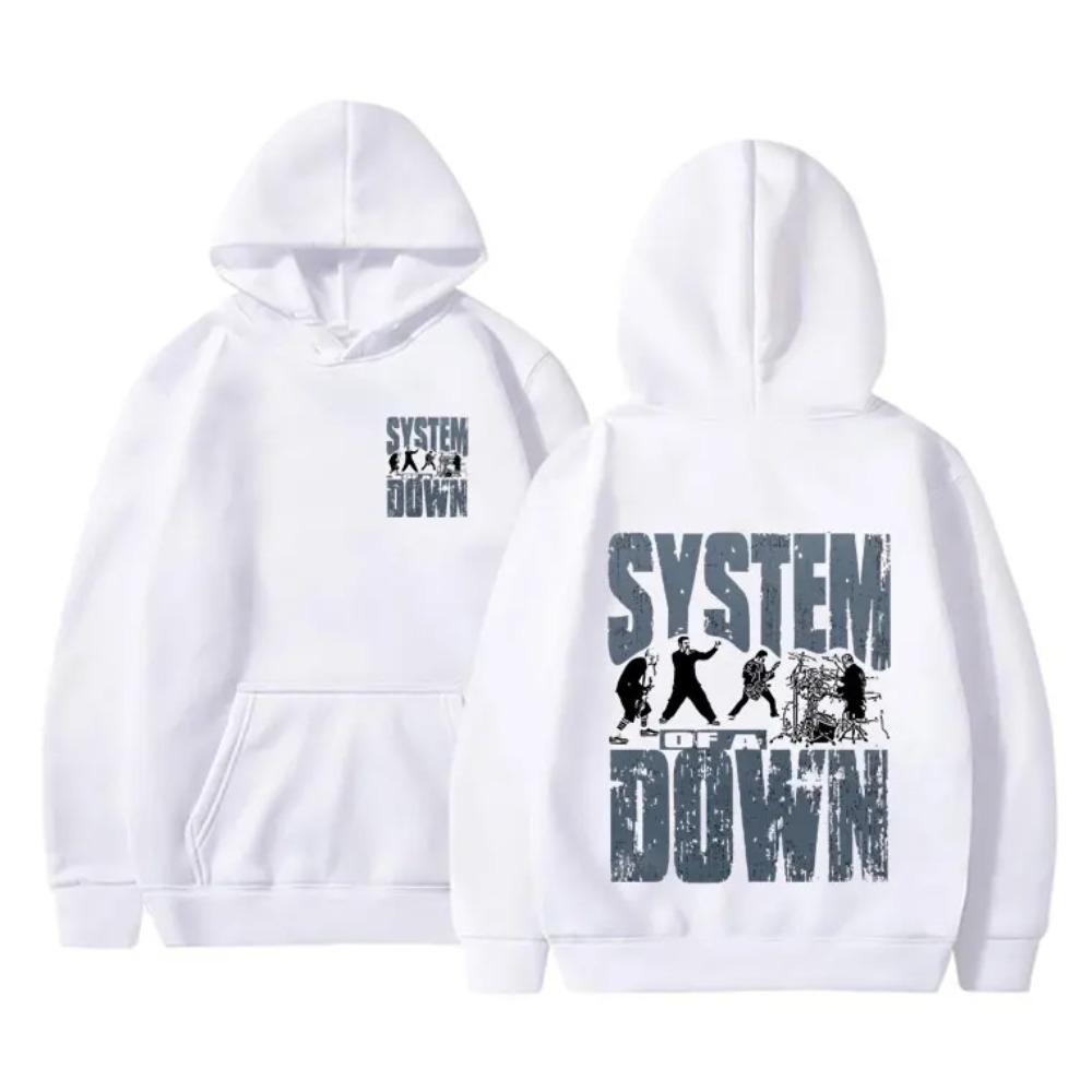 90s Rock Vintage printed hoodie men's Casual Hoodie Alternative Metal music hoodie