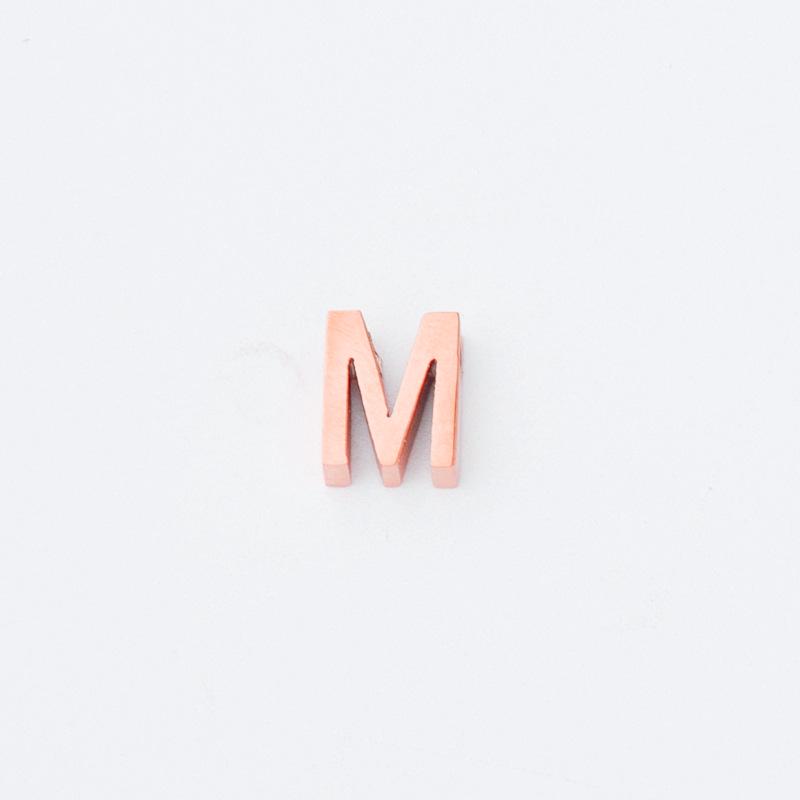 

Бусины из нержавеющей стали с зеркальной полировкой и розовым золотом в виде буквы AZ с отверстием 1,8 мм 8mm Rose Gold Letter Bead