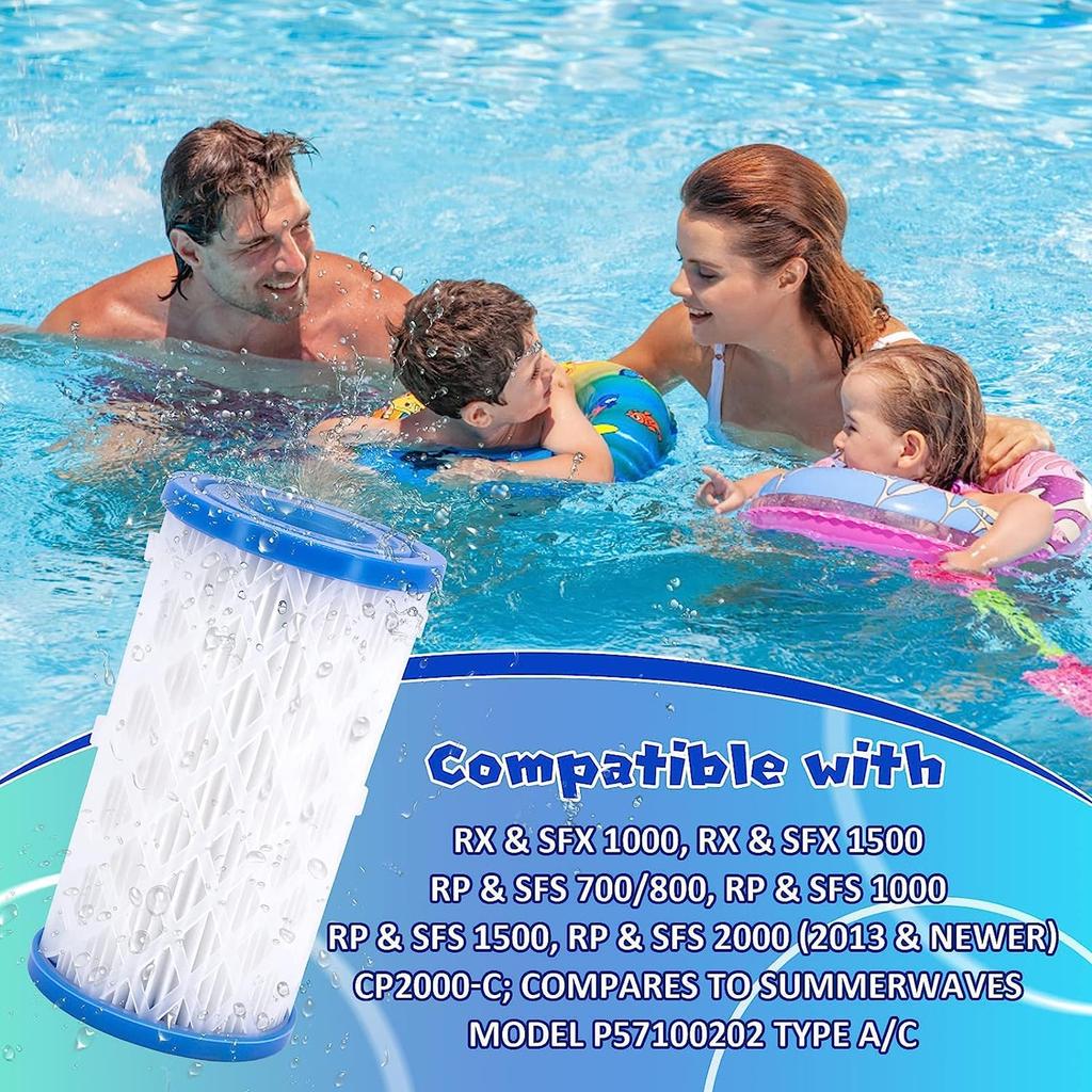 Set of 9 Swimming Pool Filter Pump Filter Pool Filter Cartridge Swimming Pools Filter Paper for Intex Type A/C Series