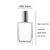 Portable Transparent Glass Perfume Decanter with Screw Cap and Fine Mist Spray 