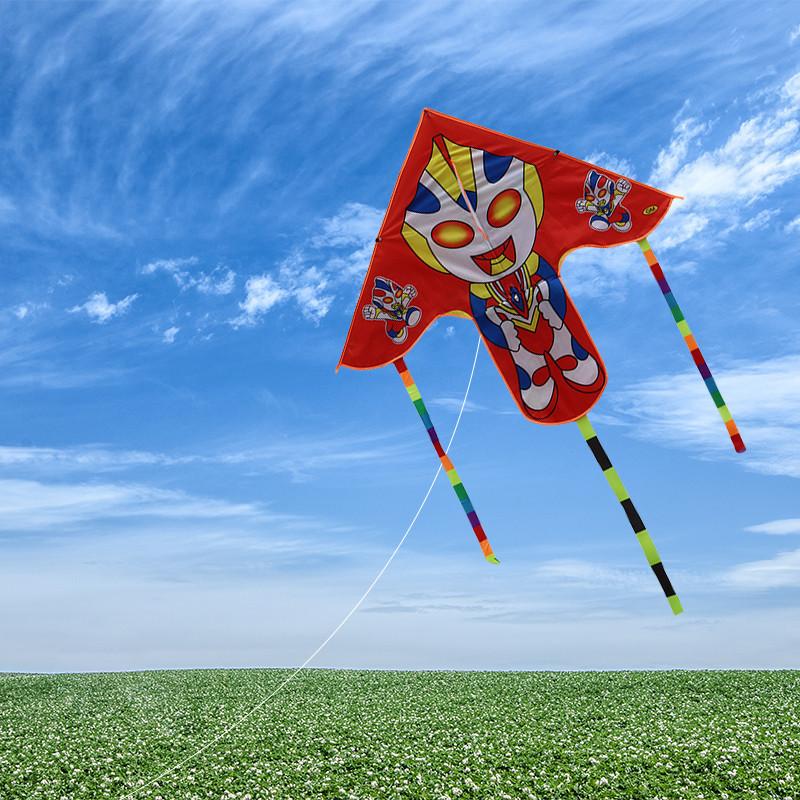 1.2 Meter Children's Curved Edge Kite With High Definition Printing Triangular Kite For Ground Stall And Park