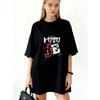 Oversized T Shirt Black Future Brooklyn Graphic Print Streetwear Casual Wear