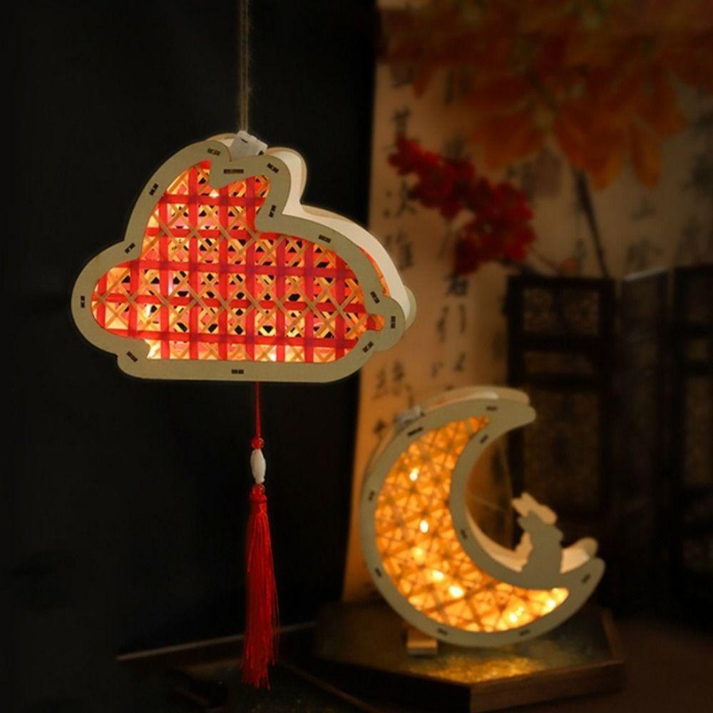 Handheld Mid-Autumn Festival Lantern DIY Material Kit Handmade Lantern Mid-Autumn Festival