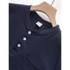 Men's Vintage Simple Loose Henley Long Sleeve T-Shirt.