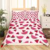 Watermelon Duvet Cover Set Green Red Polyester King Queen Full Size Bedding For Kids Teens Adults