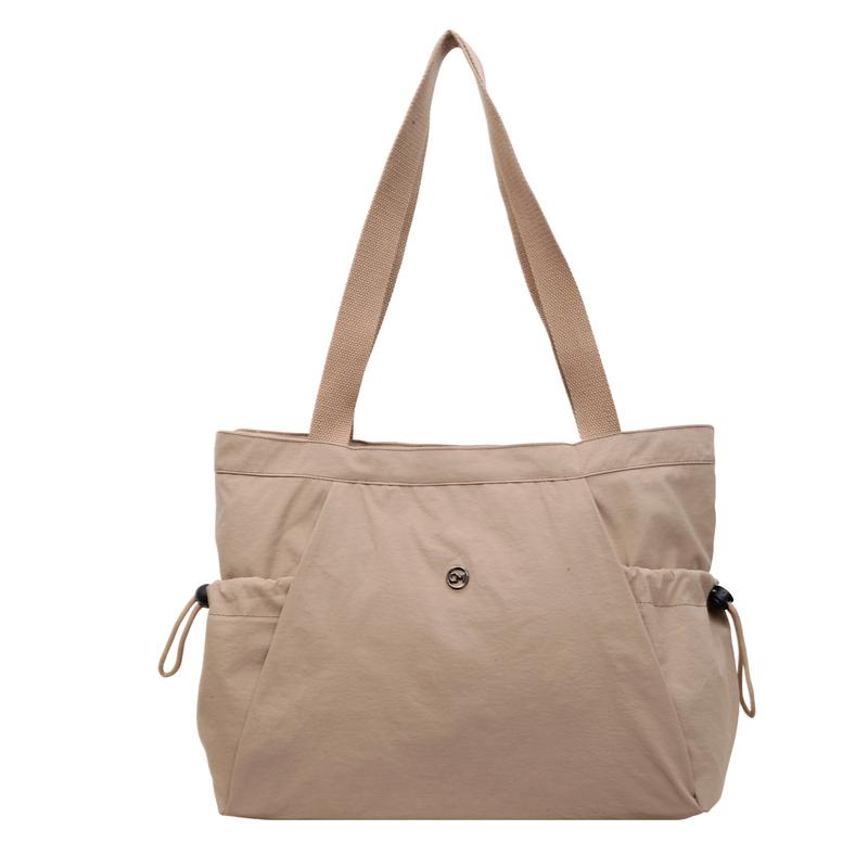 Water-Resistant Nylon Tote Bag for Women – Lightweight and Durable Everyday Shoulder Bag with Multiple Pockets