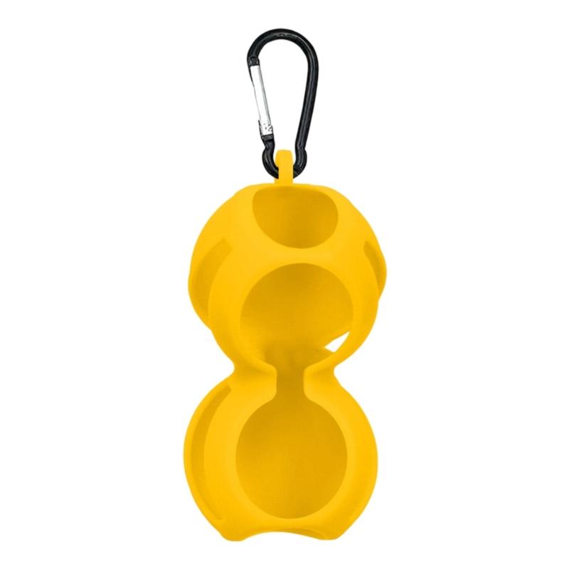 Golf Ball and Accessories Organiser Bag Waterproof Silicone Golf Ball Holder With Carabiner Clip For Outdoor Sports