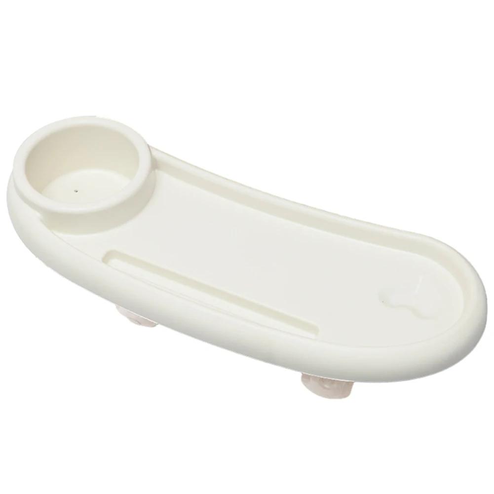 

3 In 1 Infant Stroller Dinner Table Tray Removable Milk Bottle Cup Holder Universal Stroller Tray for Stroller Accessories білий