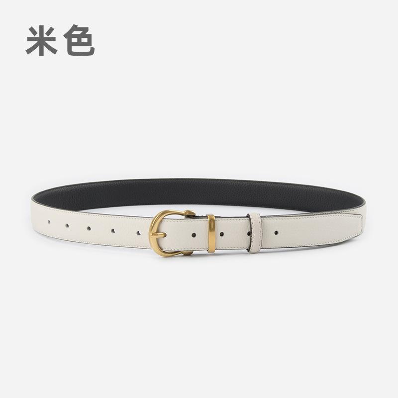 First Layer Lychee Pattern Leather Women'S Belt Cowhide Women'S With Jeans Casual Pants Women'S Pants Belt Women'S Belt