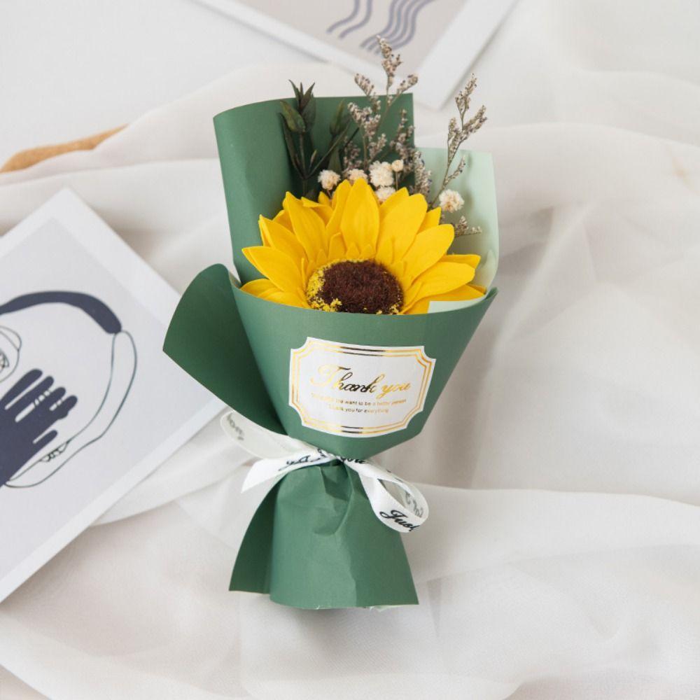 Lifelike Soap Rose Flowers Simulation Sunflower Soap Flower Eternal Rose  Mother's Day Gifts
