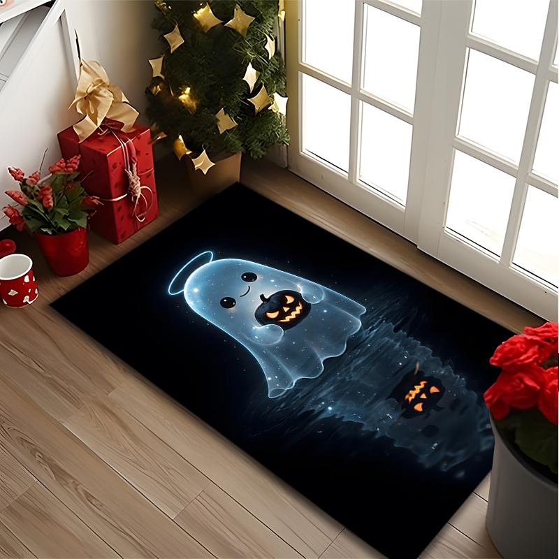 1pc Area Rug Appropriate for Office, Ghost Dog Portrait Carpet, Versatile Printed Chair Rug, Durable Home Sofa Carpet