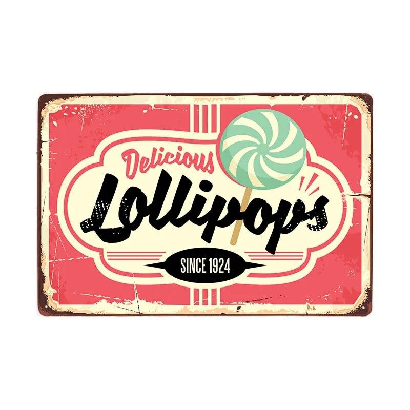 Lemonade Drink Candies Vintage Tin Signs Cafe Bar Pub Retro Wall Decor Metal Poster 20x30cm
