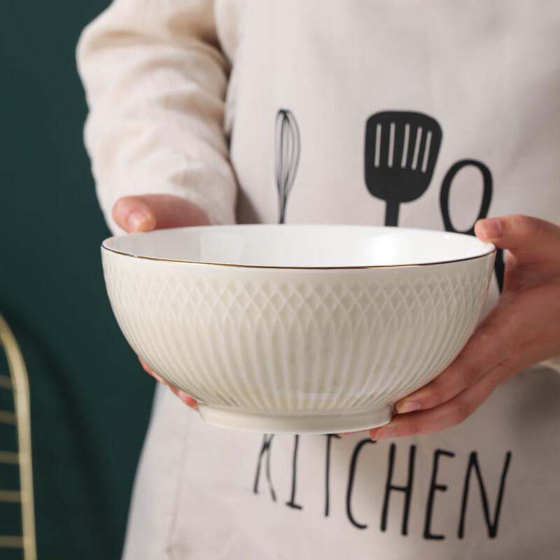 Hao Ya Jingdezhen 8-inch Ceramic Soup Bowl