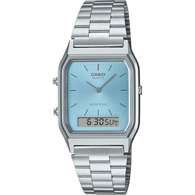 Women's Analog Quartz Watch with Stainless Steel Strap AQ-230A-2A1MQYES, Silver