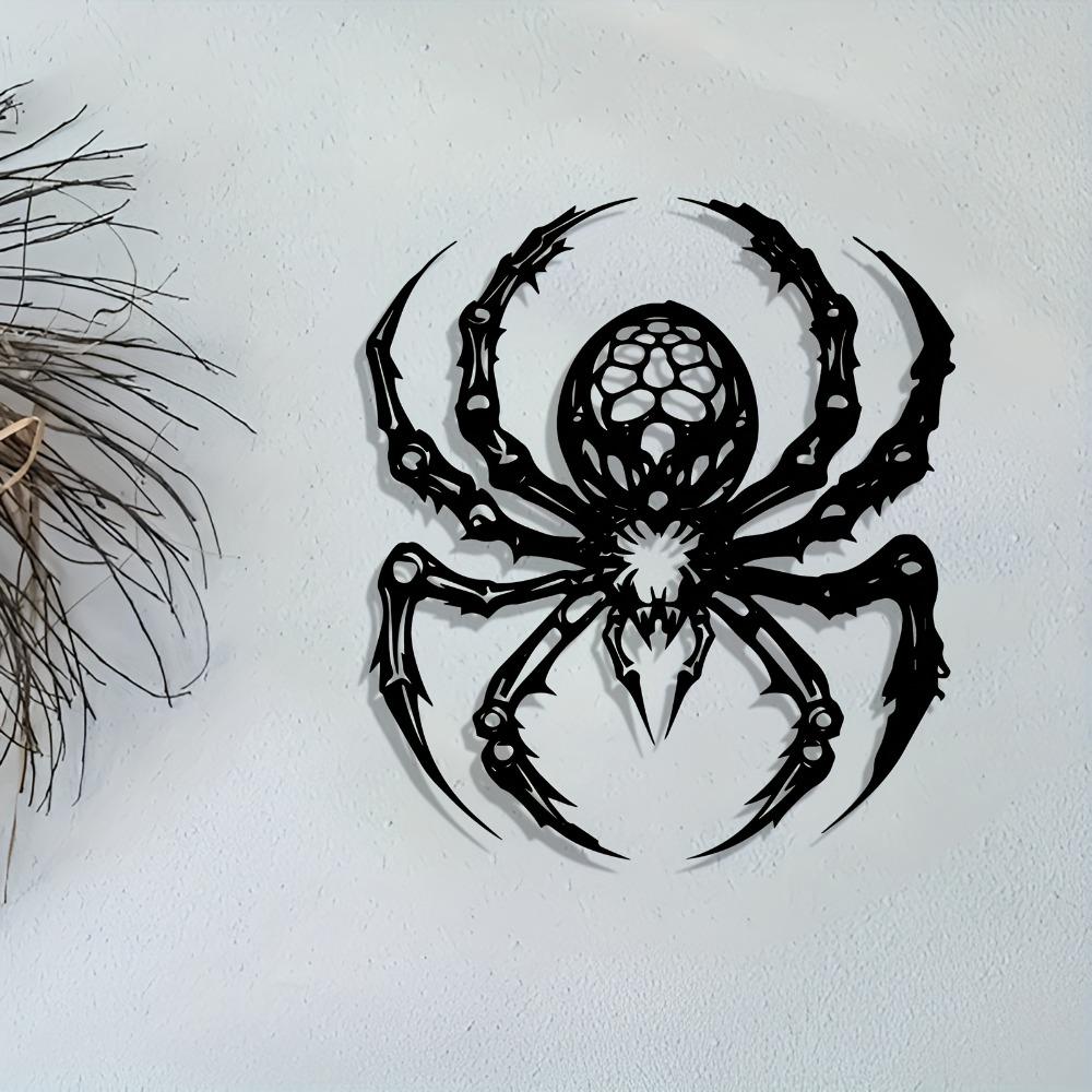Riesige Spinne Metall Wandkunst Vintage Gotische Skulptur Halloween Dekor Geschenk