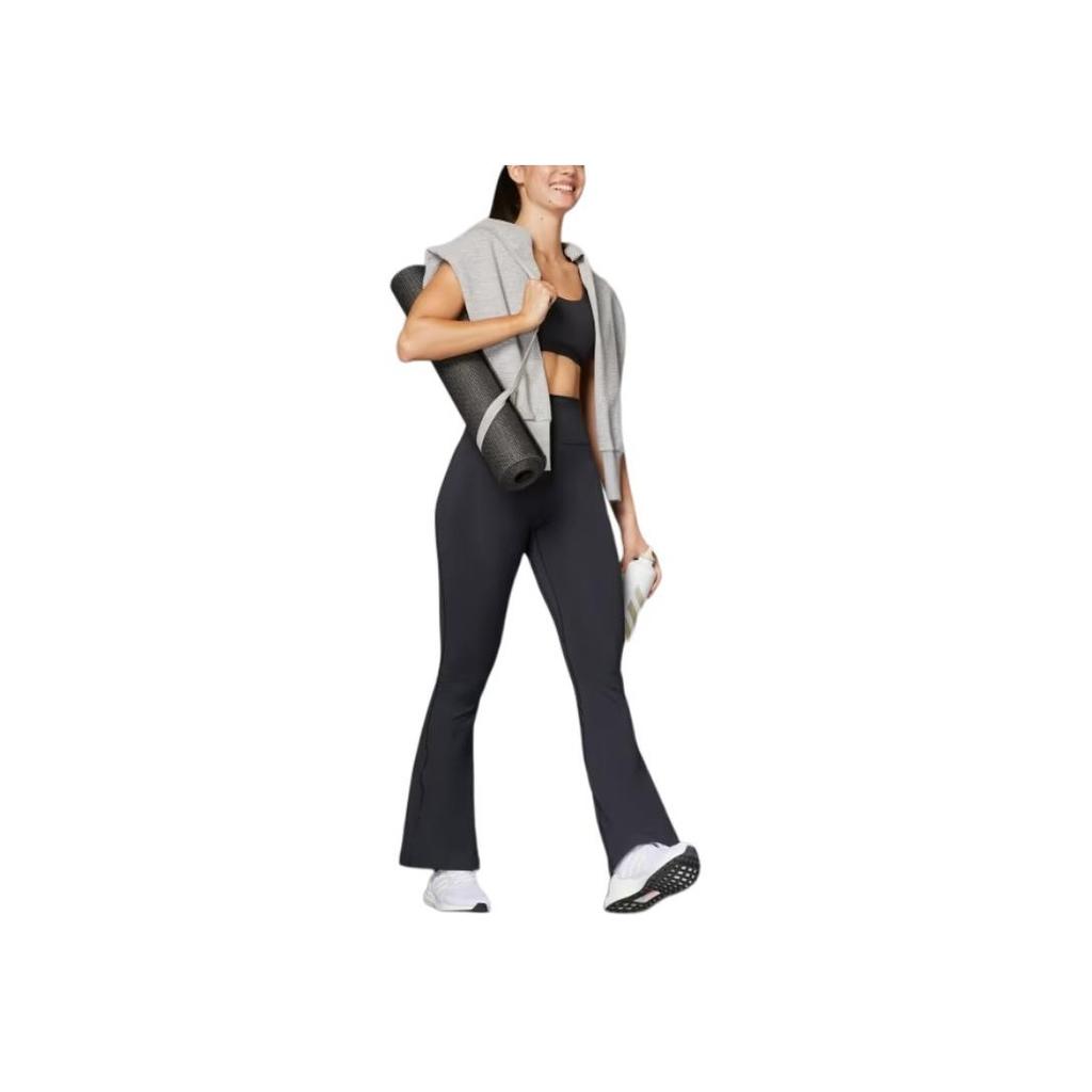 Adidas Slim High-Waisted Elastic Waist Sports Trousers Women Bottoms Black JE8025