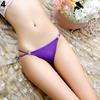 Sexy Women Iron Ring Bowknot G-String T-Back Panties Link Hollow Design