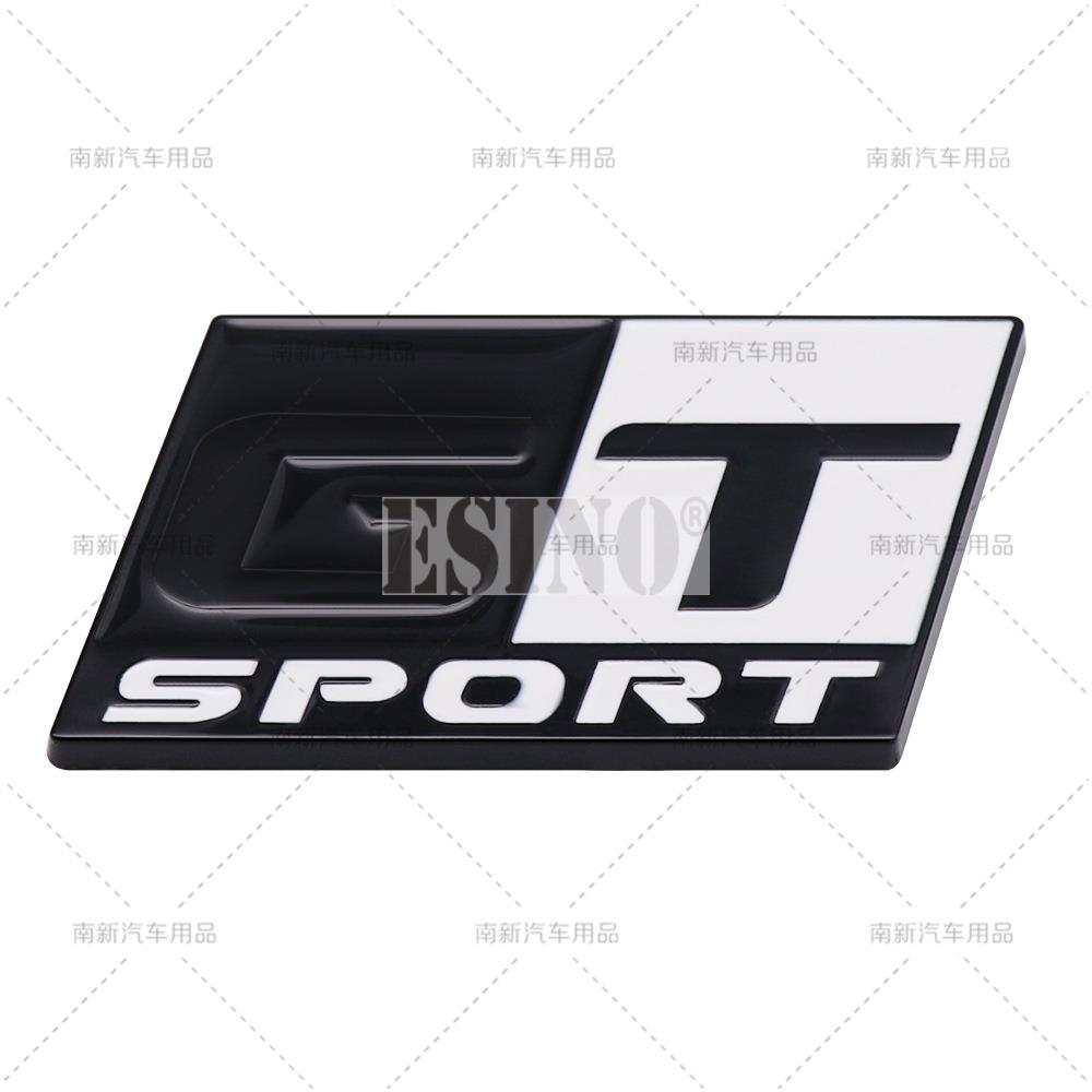 Car Styling 3D GT Sport Metal Zinc Alloy RearTrunk Fender Adhesive Badge Body Tailgate Displaceme Decorative Emblem