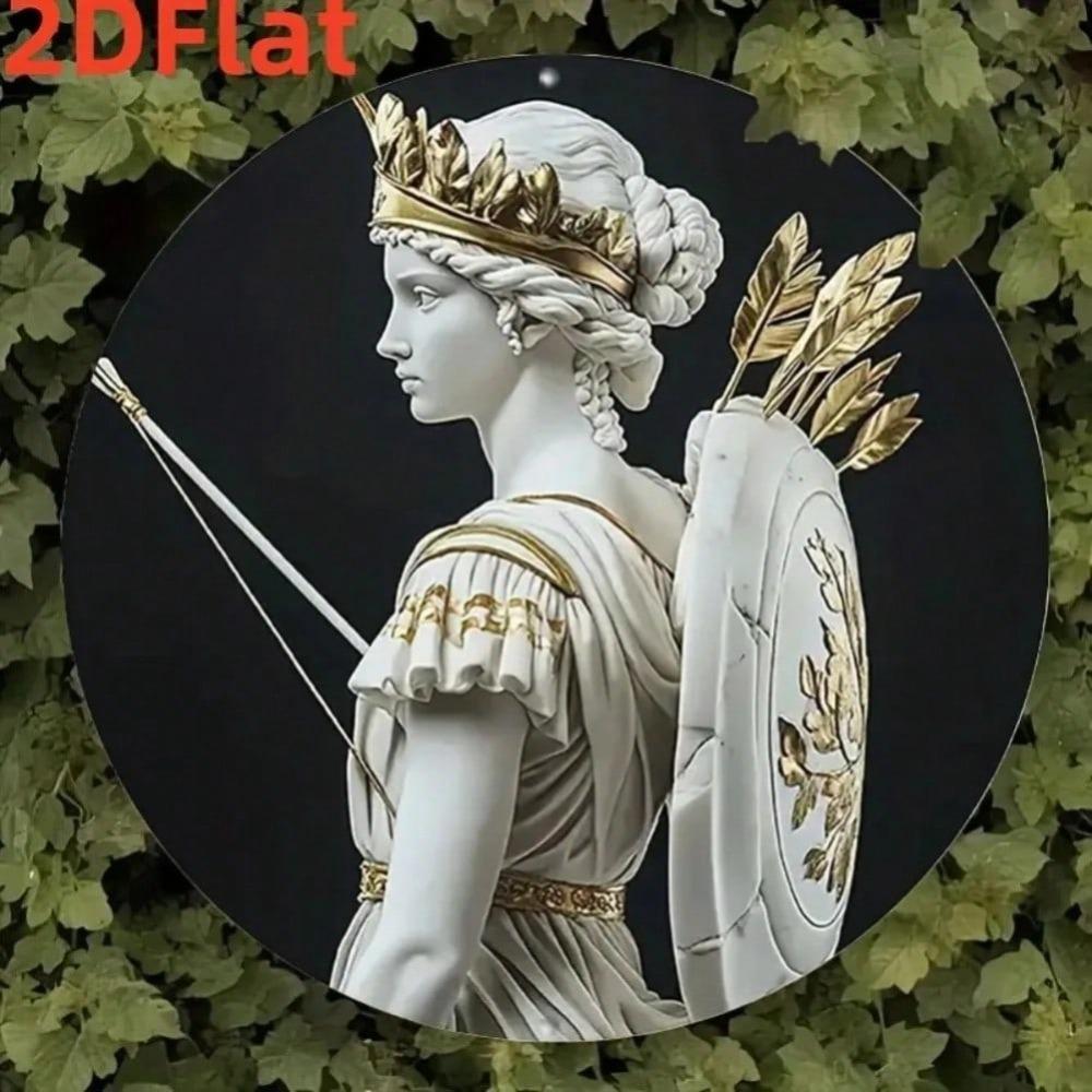Retro Athena Göttin Metall Wandkunst Aluminium Schild Wohnkultur Garten Bar Café