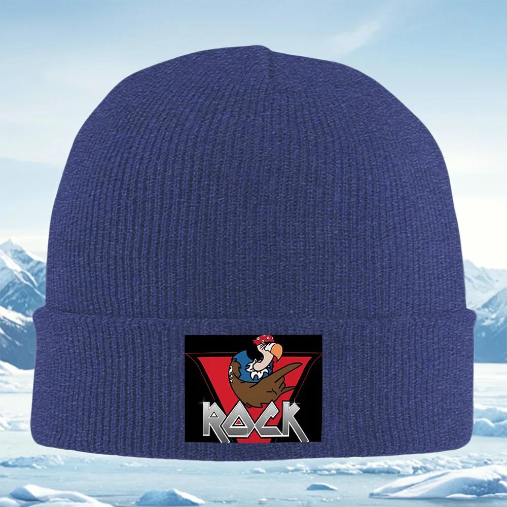 Bird Hands Rock Music Logo Cool Unisex Women Unisex Knitted Hat Beanie Pullover Cap Winter Thermal Warm Christmas Outdoor Cycling H