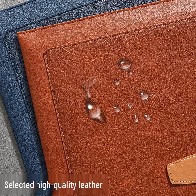 Waterproof Leather A4 Document Bag for Office & Business Storage