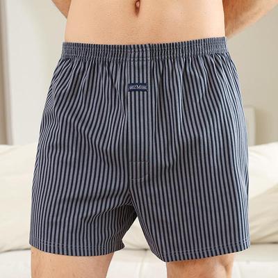 A Luo Men's High Waist Cotton Boxer Briefs - Plus Size, Loose Fit Pajama Shorts