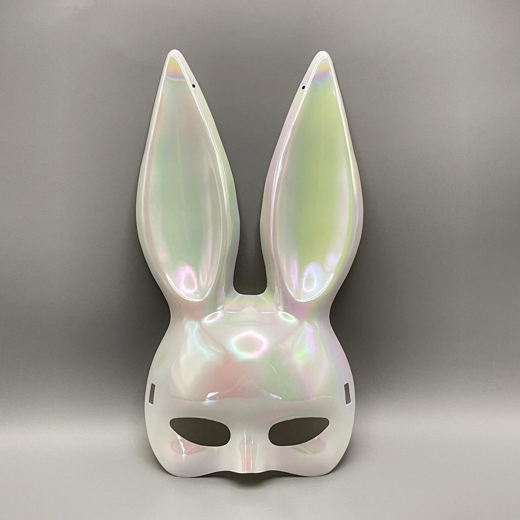 Glossy Electroplated Bunny Mask for Christmas and Halloween Parties