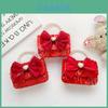 Borsa a Mano Adorabile Dolce con Fiocco e Perle per Bambini con Design Floreale Perfetta per l'Uso Quotidiano