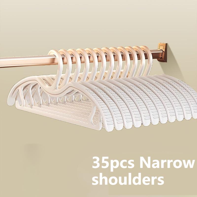 5/15/25/35 Wide Shoulder Plastic Hangers with Anti Slip Markings,perfect for Storing In Family Bedrooms and Saving Storage Space