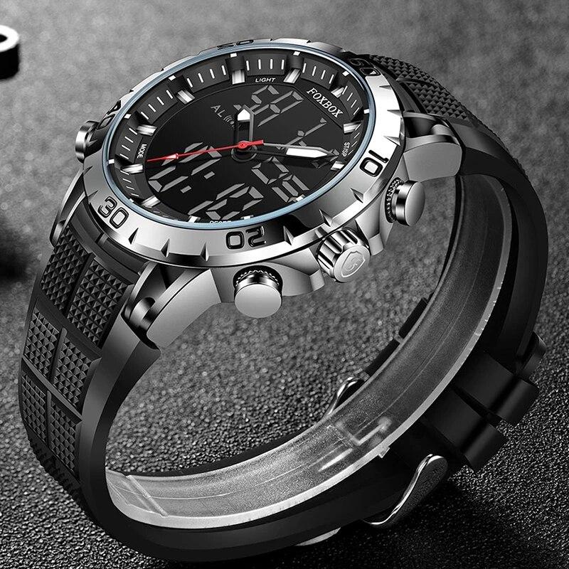 Men Watches Sport Top Brand Luxury Dual Display Quartz Watch Men Military Waterproof Clock Digital Electronic Watch Man