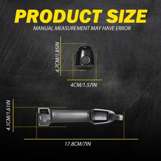 Exterior Door Handle For 2003-13 Corolla Toyota Smooth Black Front Left or Right