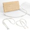 Purse Chain Strap Faux Pearl Bag Chain Strap Replacement with Metal Buckles Shoulder Cross Body Bag Chain for Ladies Tote Handbag
