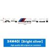 För BMW X3M X4M X5M X6M X7 M Power Gamla Emblemlogotyper Märke Logotyp 40i 40d 50i 50d 60d 60i ABS Bakre Logotyp Biltillbehör