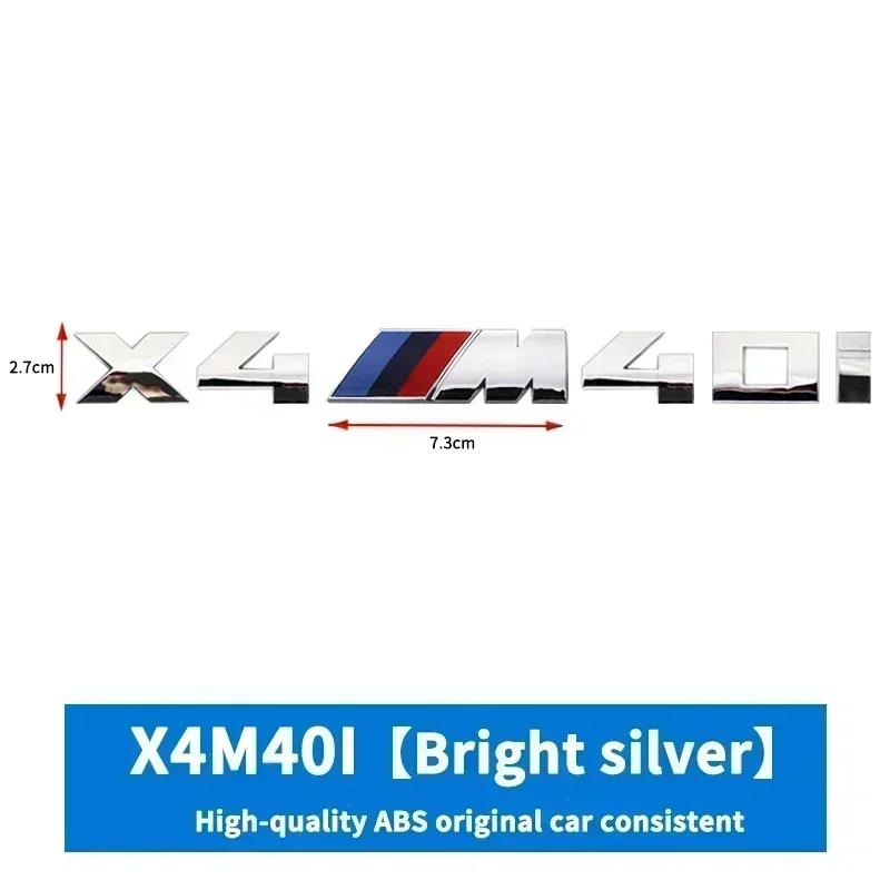 För BMW X3M X4M X5M X6M X7 M Power Gamla Emblemlogotyper Märke Logotyp 40i 40d 50i 50d 60d 60i ABS Bakre Logotyp Biltillbehör