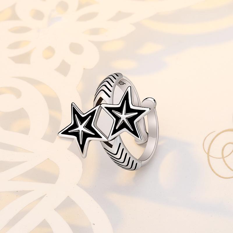 Opening Vintage Ring Female Simple Cold Wind Adjustable Index Finger Ring Small Fresh Personalized Finger Ring