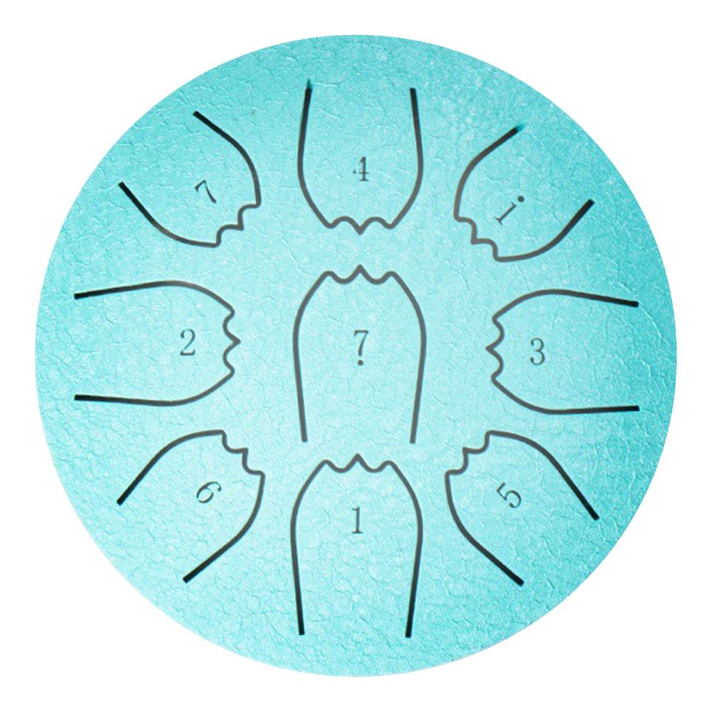 Steel Tongue Drum 4 Inches 9 Notes Waterproof Meditation Rain Chime Ethereal Hand Pan for Meditation Yoga Musical Education