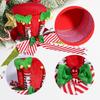 Festive Christmas Elf Hat Tree Toppers Soft Fabric Friendly Decoration For Holiday Parties Family Gatherings
