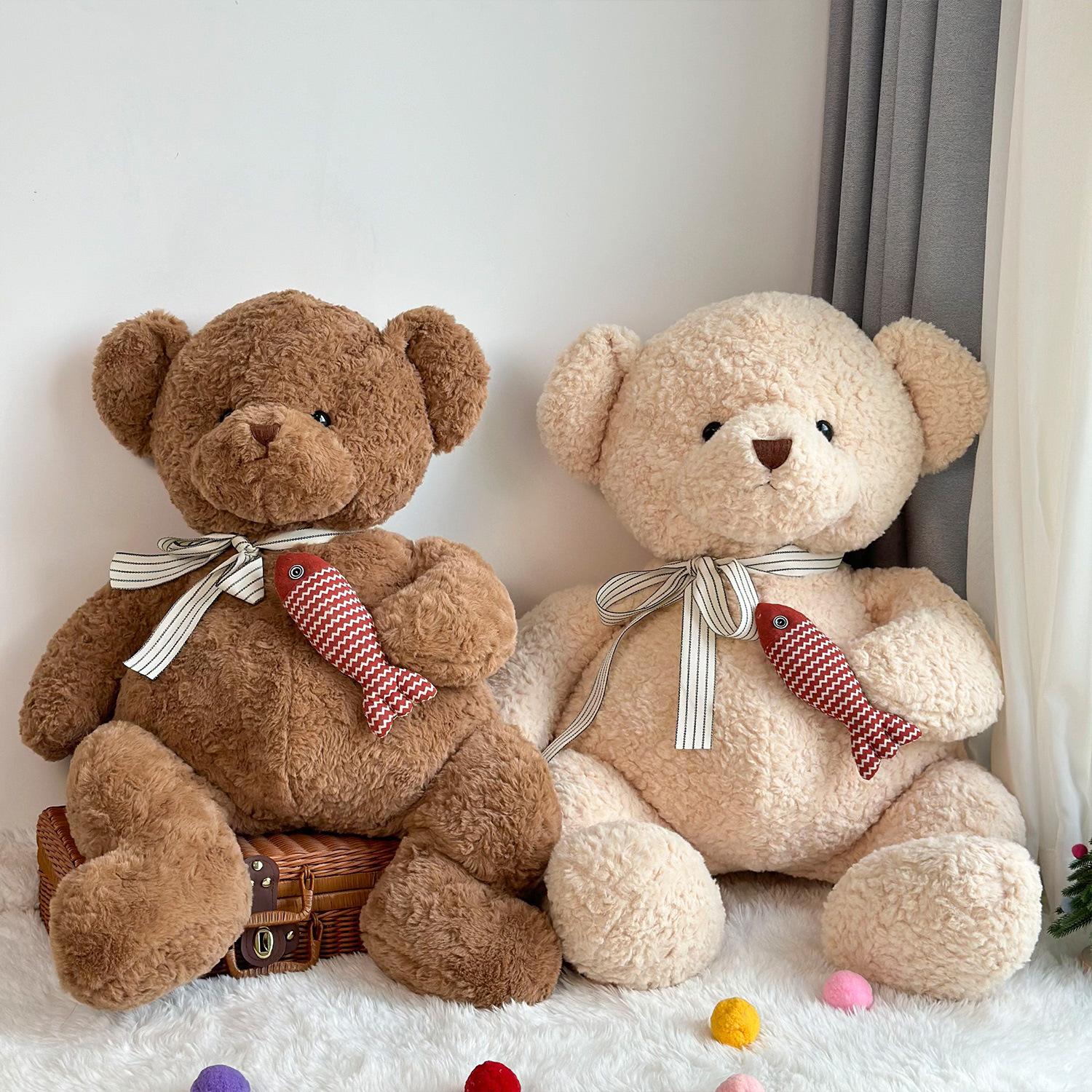 

1 метр большой медведь плюшевая кукла девочка подарок большой размер подушка для сна плюшевый медведь кукла ножницы машина кукла 35cm