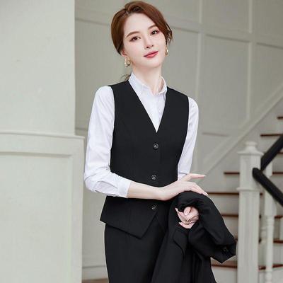 Women's Royal Blue Suit Vest - Spring/Autumn 2026 Fashion Workwear Jacket Set