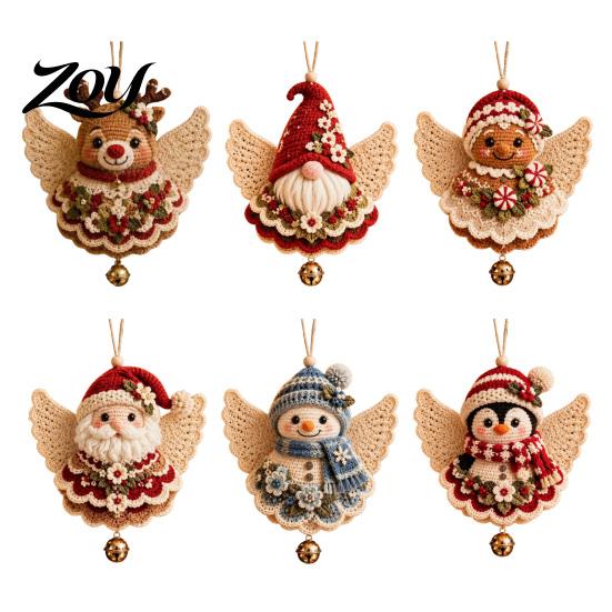 Christmas Angel Crochet Pattern DIY Kit, Make Hanging Ornament, Festive Craft Kits for Adults Kit Teens, Handmade Holiday Tree Decorations Easy