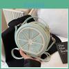 Borsa Piccola a Tracolla con Limone Frutta Cartone Animato Materiale PU con Tasca con Cerniera per Uso Quotidiano