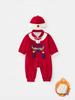 Chinese Style Winter Newborn Romper for First Birthday & New Year Celebrations