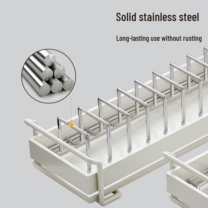 Miflame Nail-Free Stainless Steel In-Cabinet Dish Drying Rack