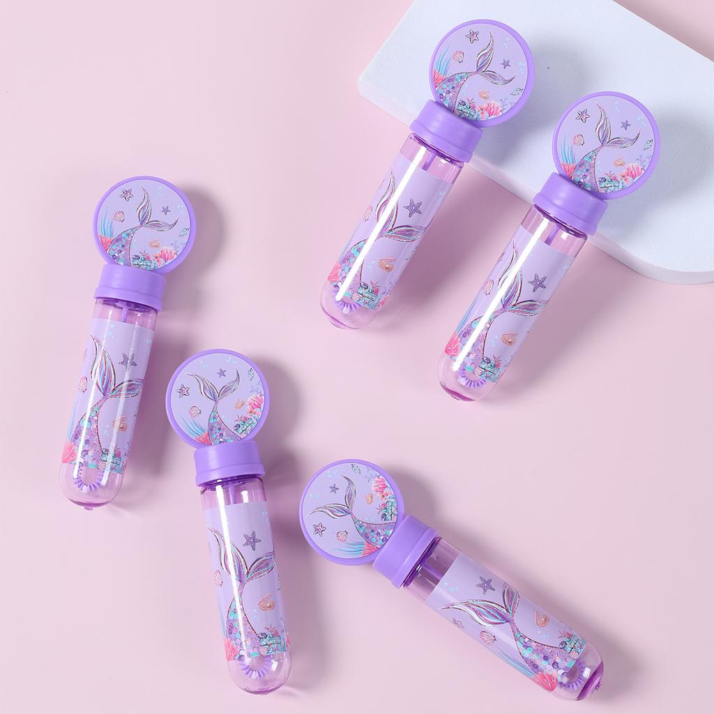 10pcs Mermaid Bubble Tube Soap Bottle Little Mermaid Birthday Party Decor Wedding Guests Gifts Baby Shower Kids Favors Toys